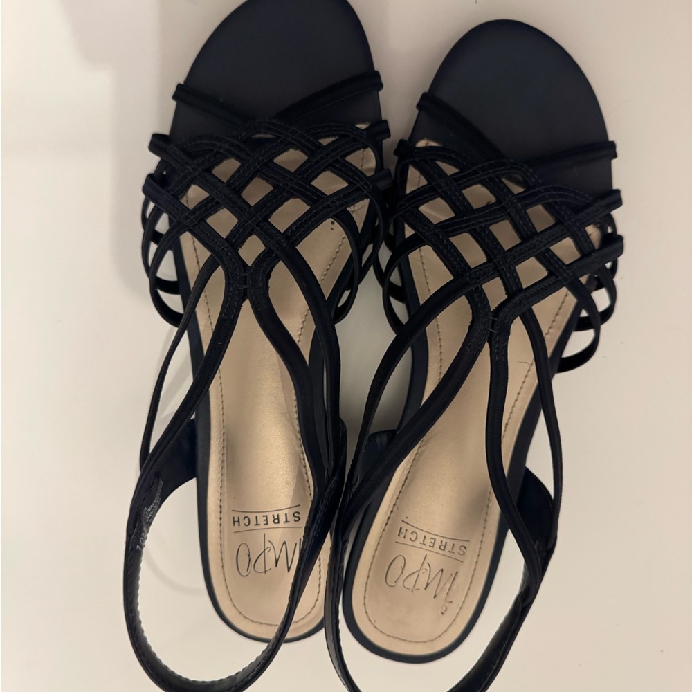 Navy Blue Strappy Sandals - Picture 8 of 8